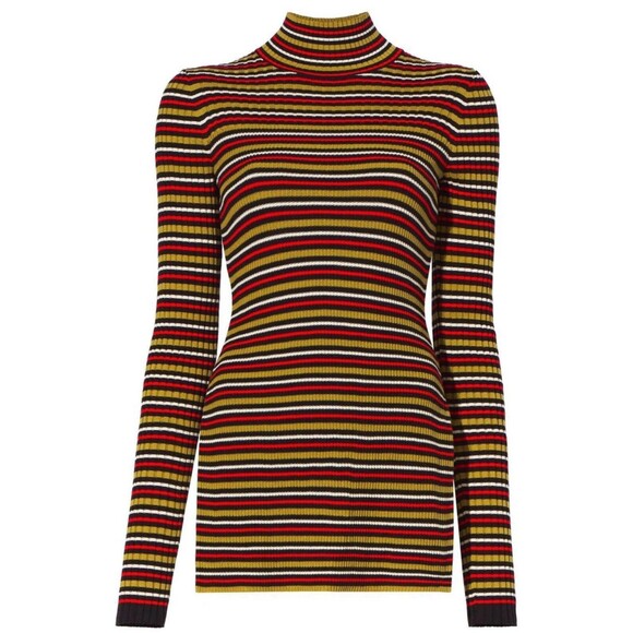 Proenza Schouler White Label Striped High Neck Jumper Sz XS New - Picture 1 of 9
